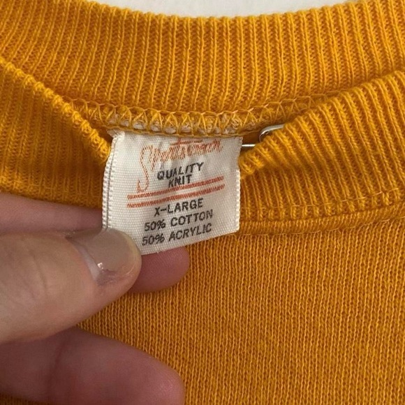 Vintage 70s Yellow Varsity Normandy Knights Crewneck - Picture 4 of 4